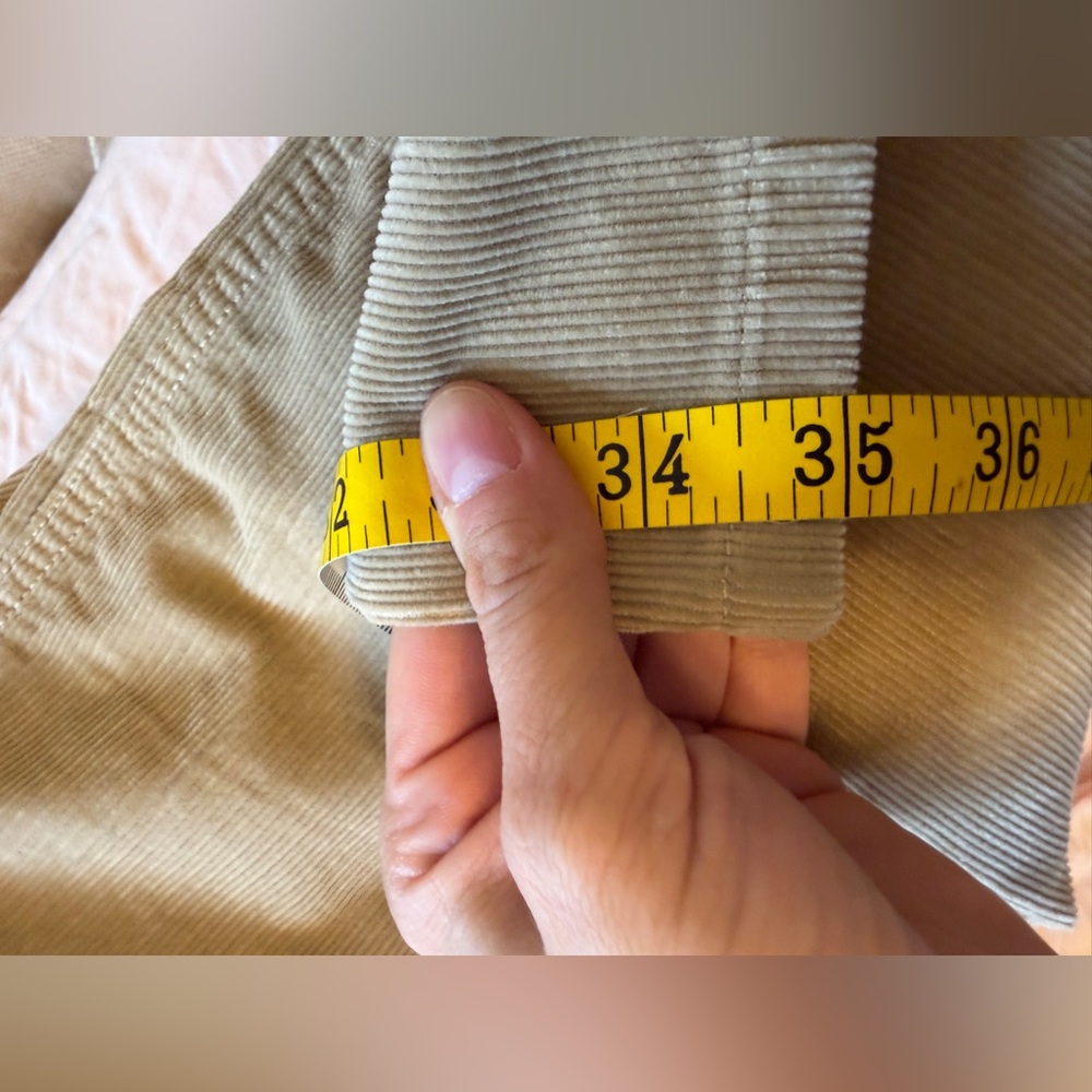 LV Louis Vuitton Pants Beige Gold Tone Buttons Men Corduroy Cotton 50 US 40 - Picture 13 of 13